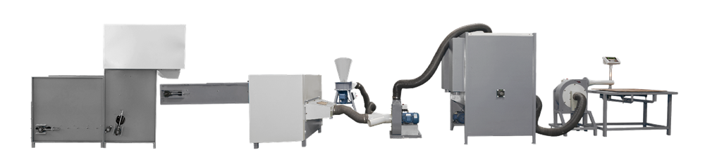 自動(dòng)送料松棉混合填充生產(chǎn)線